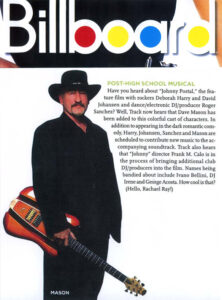 Billboard Magazine features Johnny Postal and Music Supervisor, Dave Mason (Traffic)