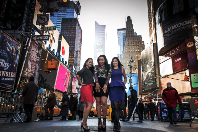 Production Still of the Three Hostesses