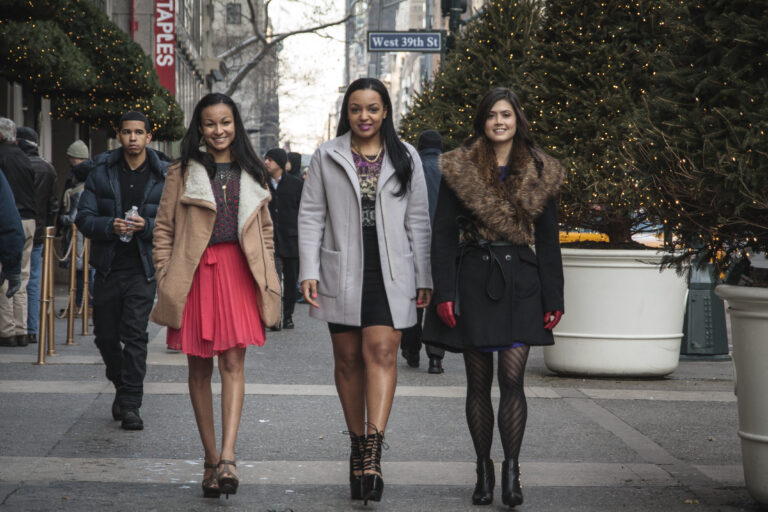 Production Still of the Three Hostesses